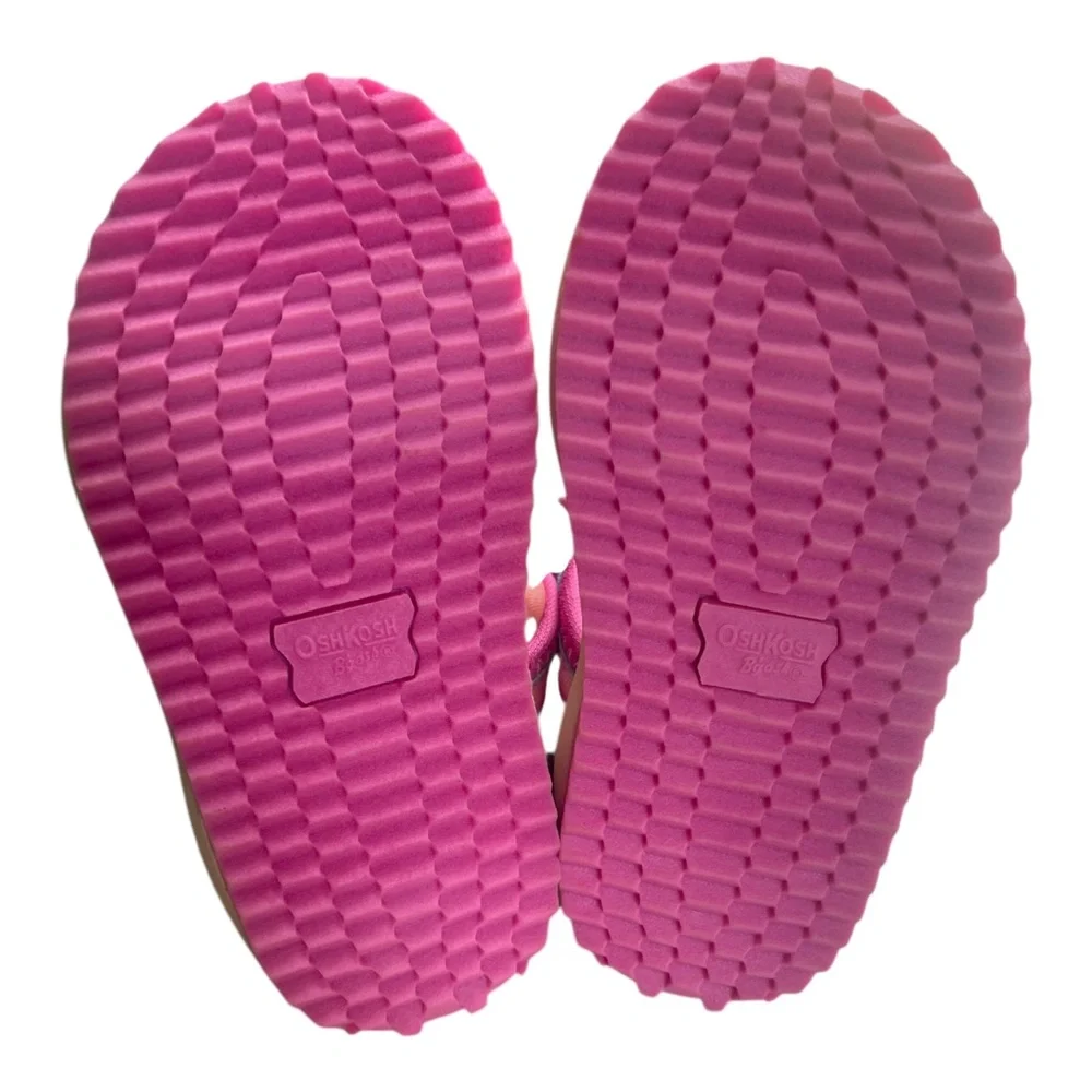 OshKosh B'Gosh Toddler Girl's Size 6 Horchata Hook and Loop Sandal Pink New Tags